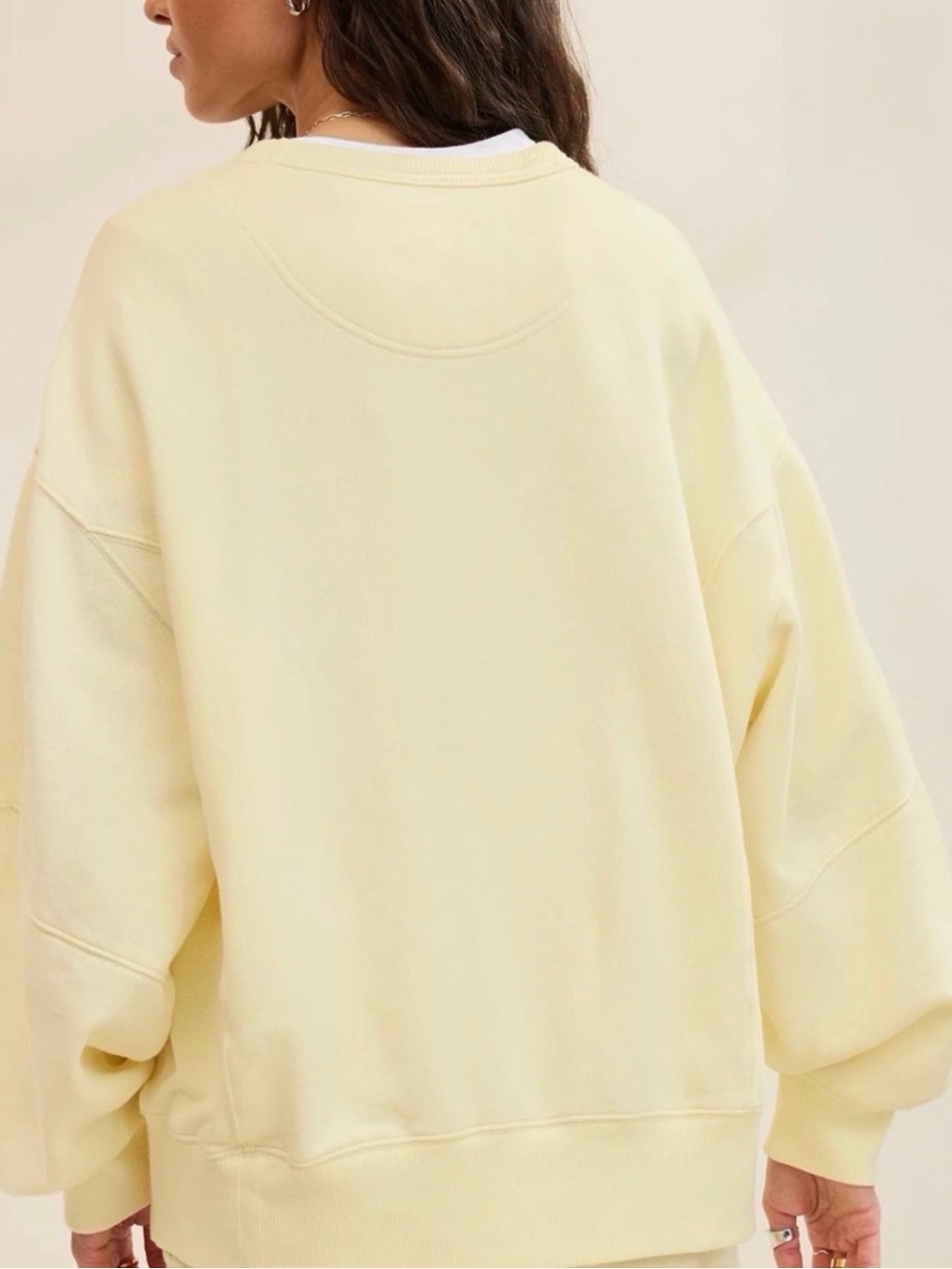 aerie Go To Butter Yellow Sweatshirt - Picture 2 of 5
